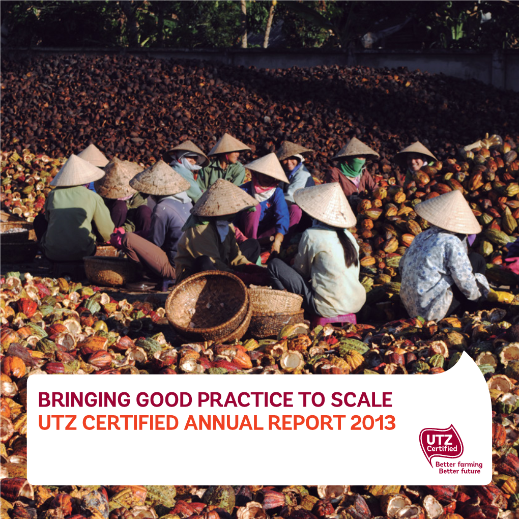 Bringing Good Practice to Scale UTZ Certified Annual Report 2013 Table of Contents