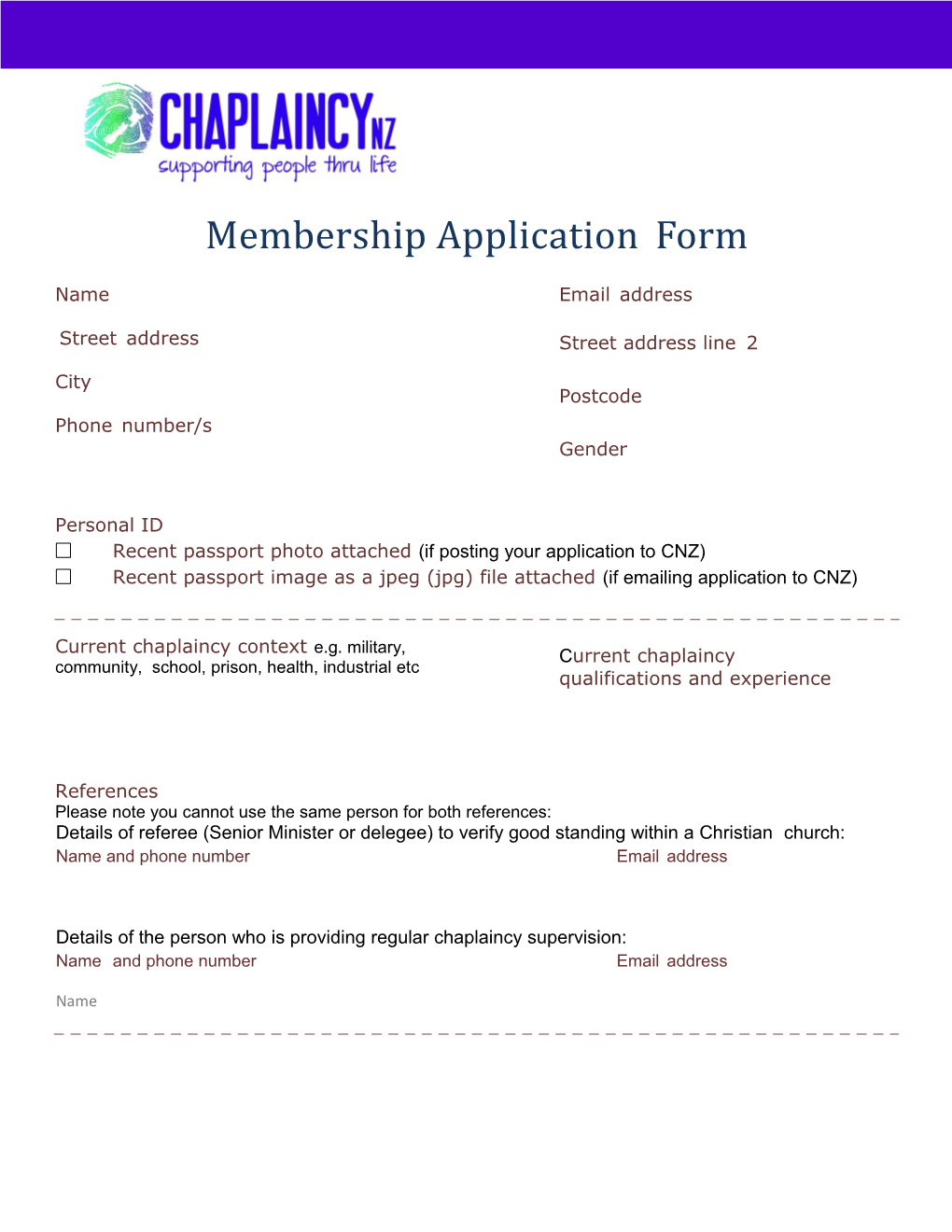 Membership Application Form s10