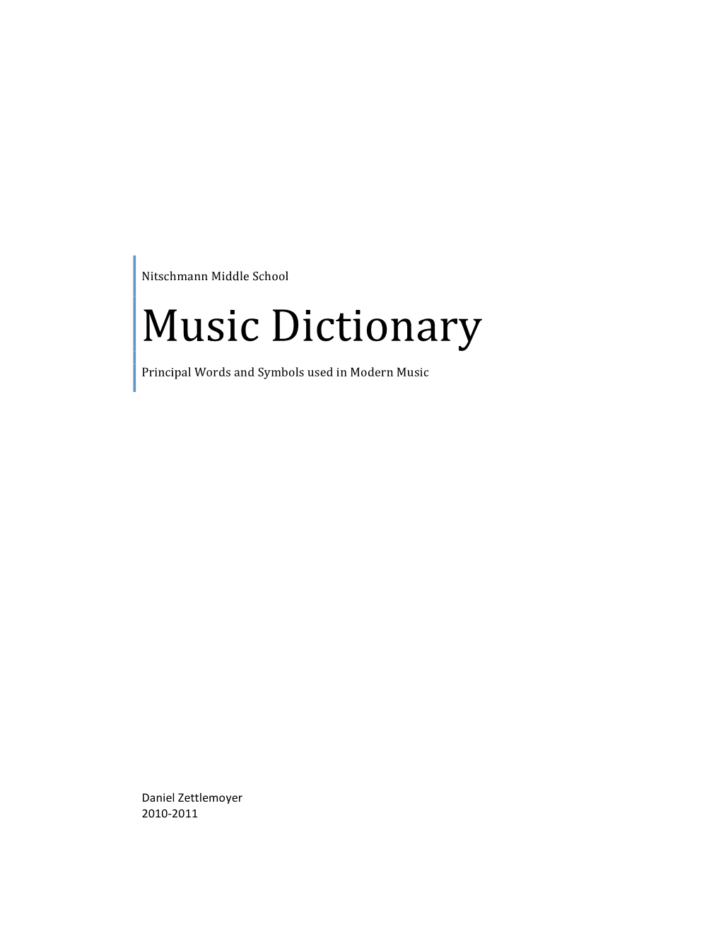 Music Dictionary