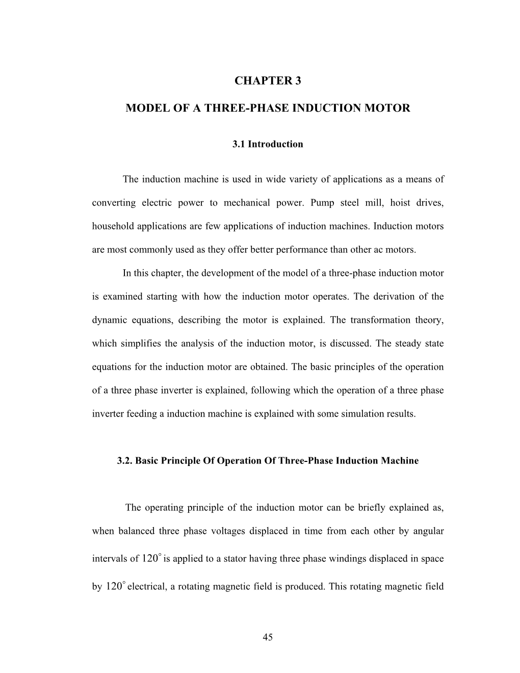 Chapter 3 Model of a Three-Phase Induction Motor