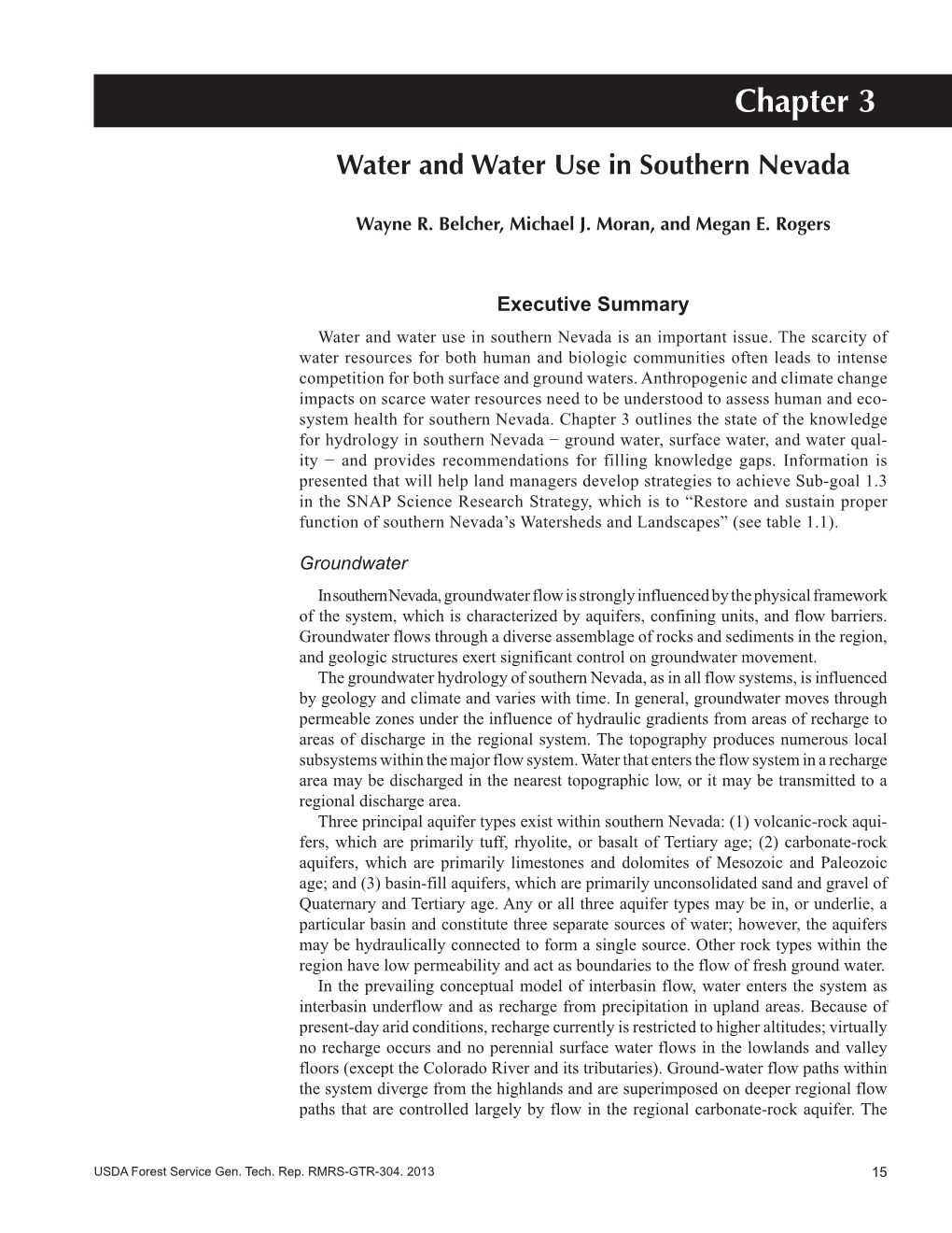 Science to Support Land Management in Southern Nevada” (RMRS GTR-303)