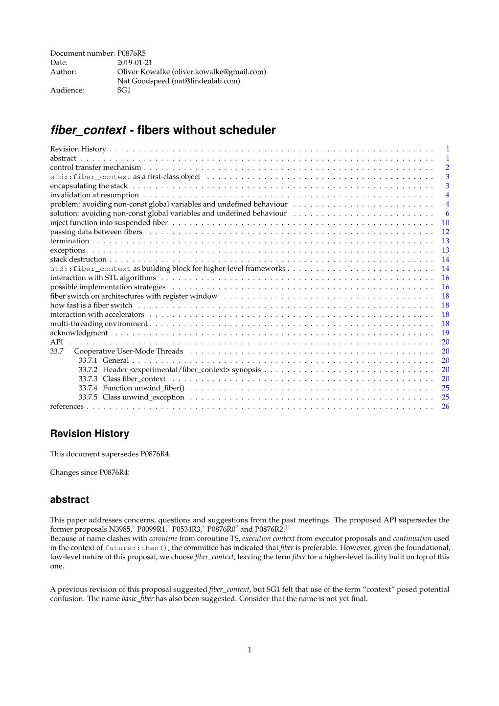 Fibers Without Scheduler