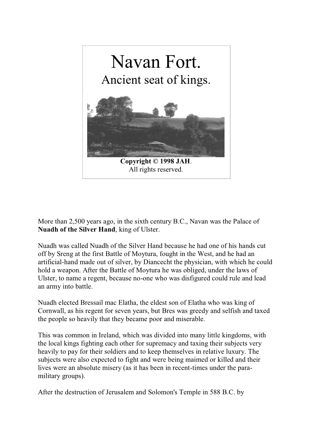 Navan Fort. Ancient Seat of Kings