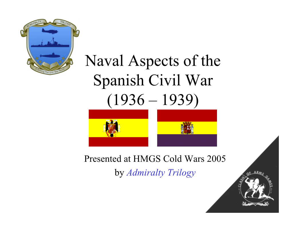 Naval Aspects Spanish Civil