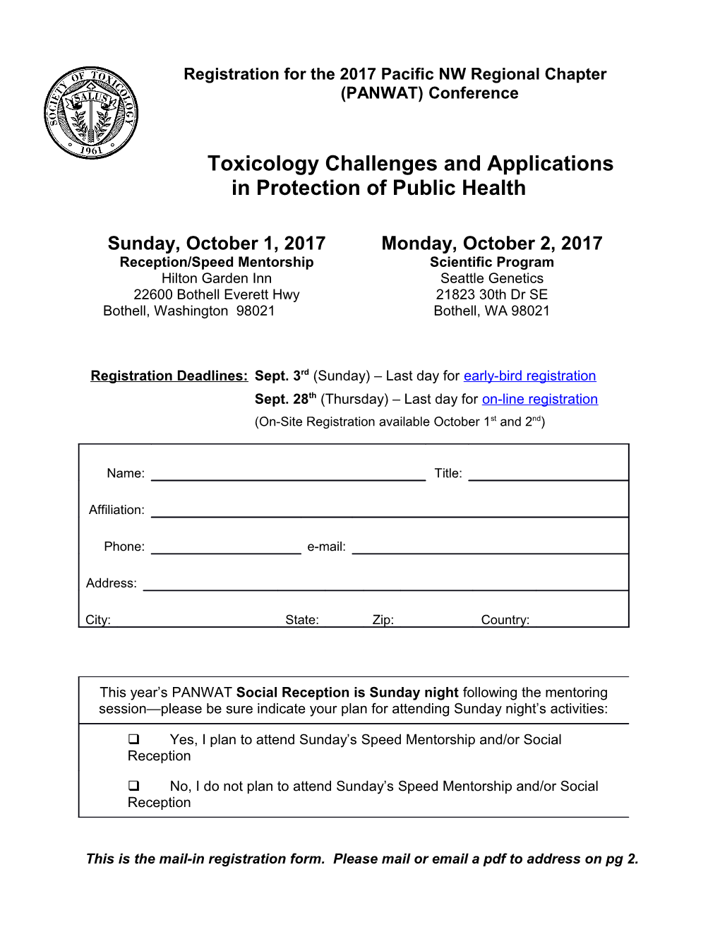 Regional Chapter Registration Form