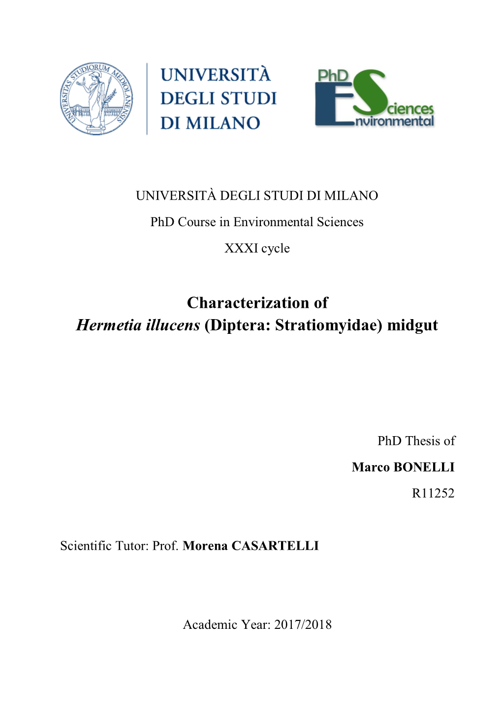 Characterization of Hermetia Illucens (Diptera: Stratiomyidae) Midgut