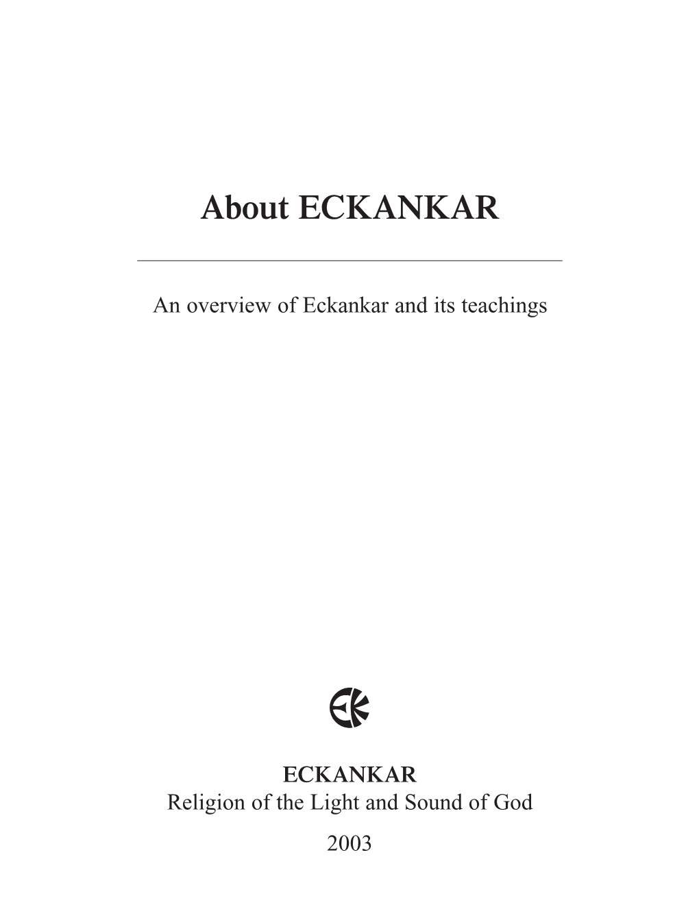 About ECKANKAR