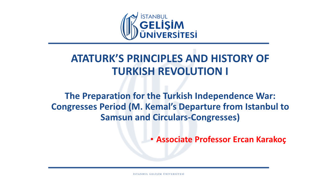 Ataturk's Principles and History of Turkish