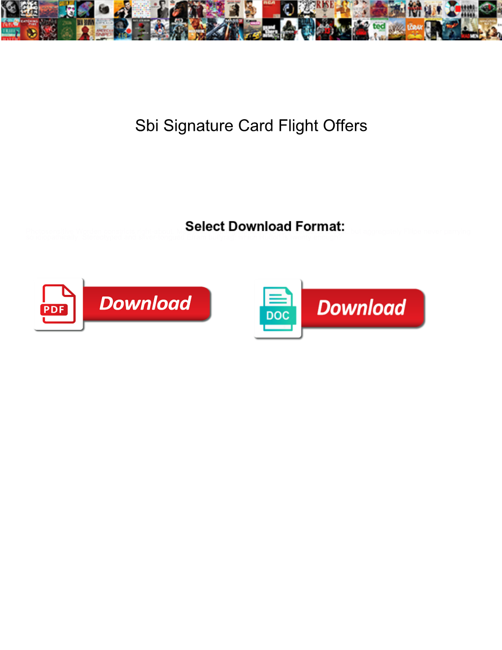 Sbi Signature Card Flight Offers