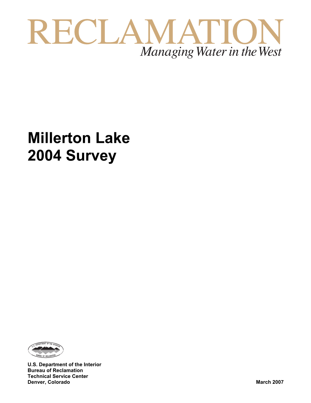 Millerton Lake 2004 Survey