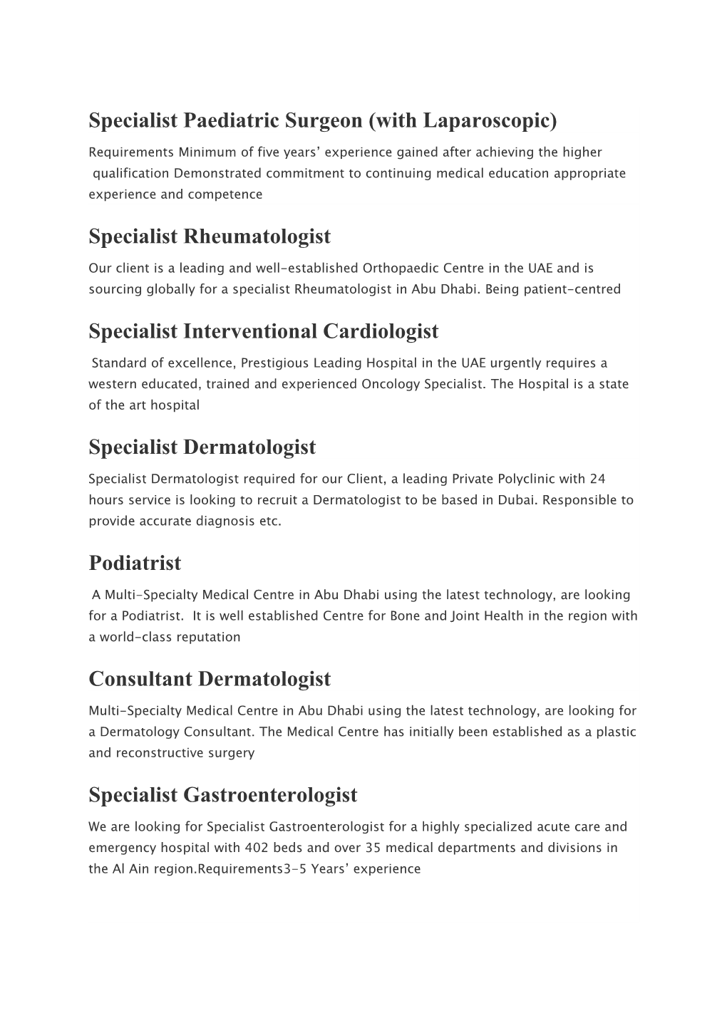 Specialist Paediatric Surgeon (With Laparoscopic)