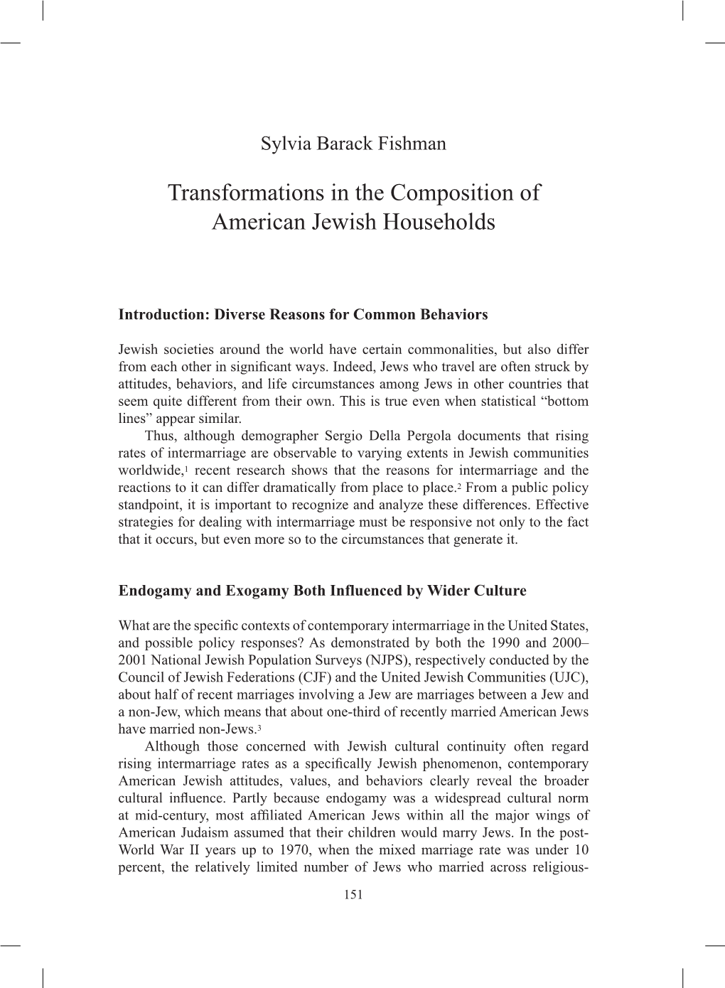 Transformations in the Composition of American Jewish Households