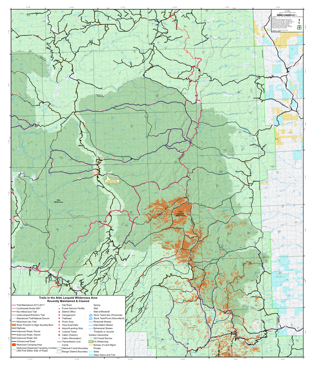 Trails in the Aldo Leopold Wilderness Area C