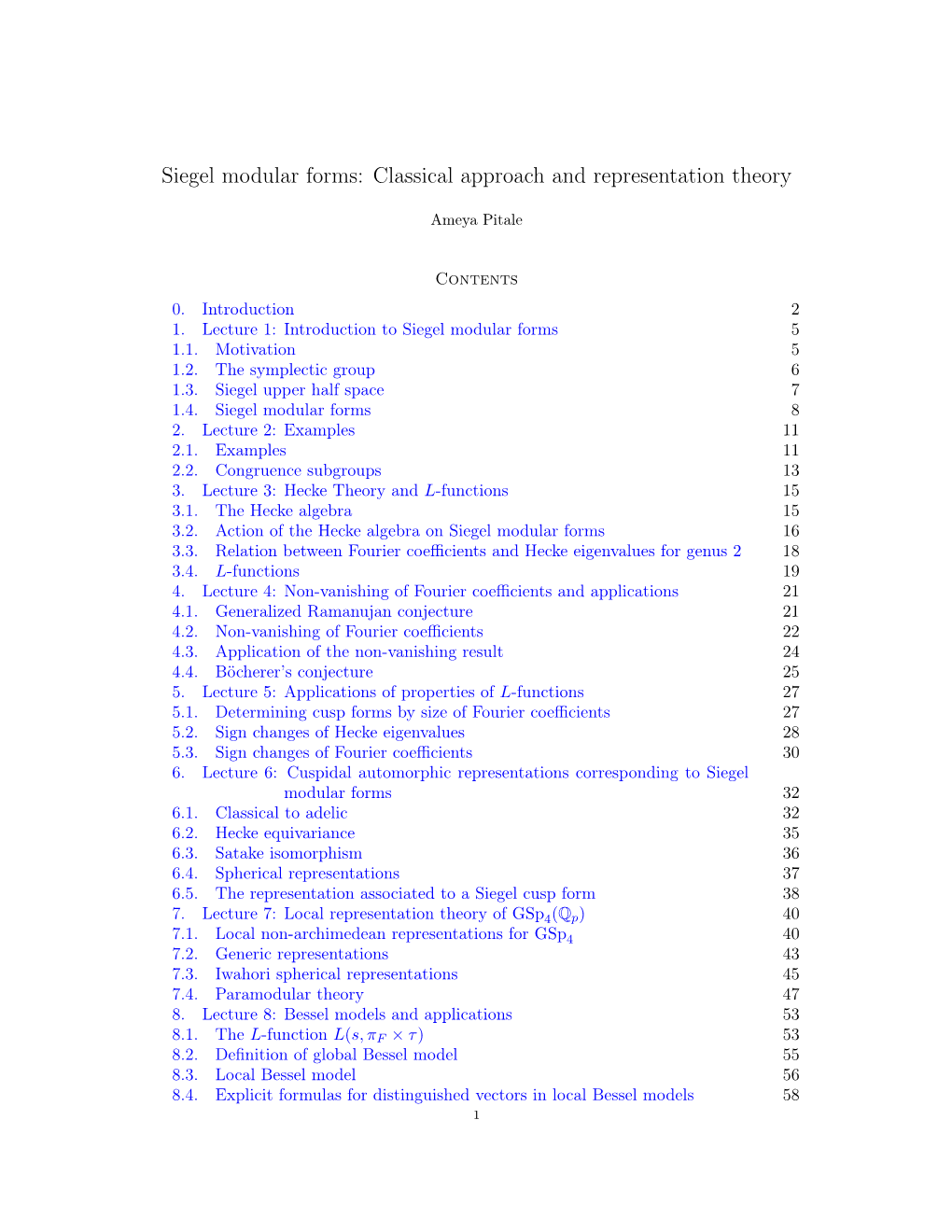 Siegel Modular Forms: Classical Approach and Representation Theory