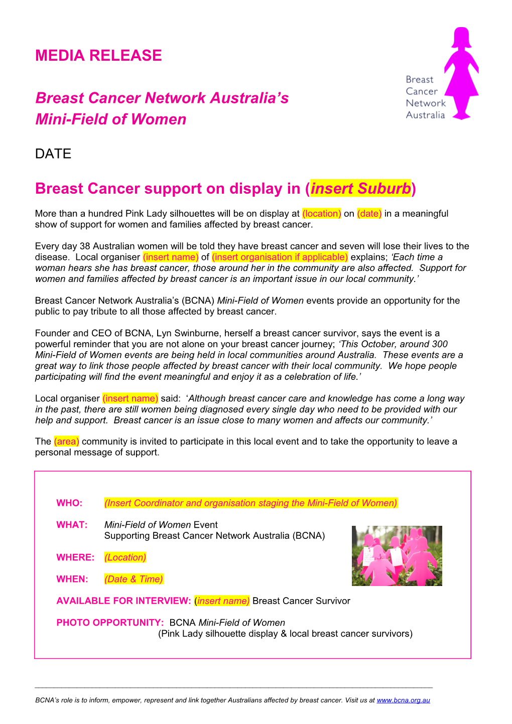 Breast Cancer Network Australia S