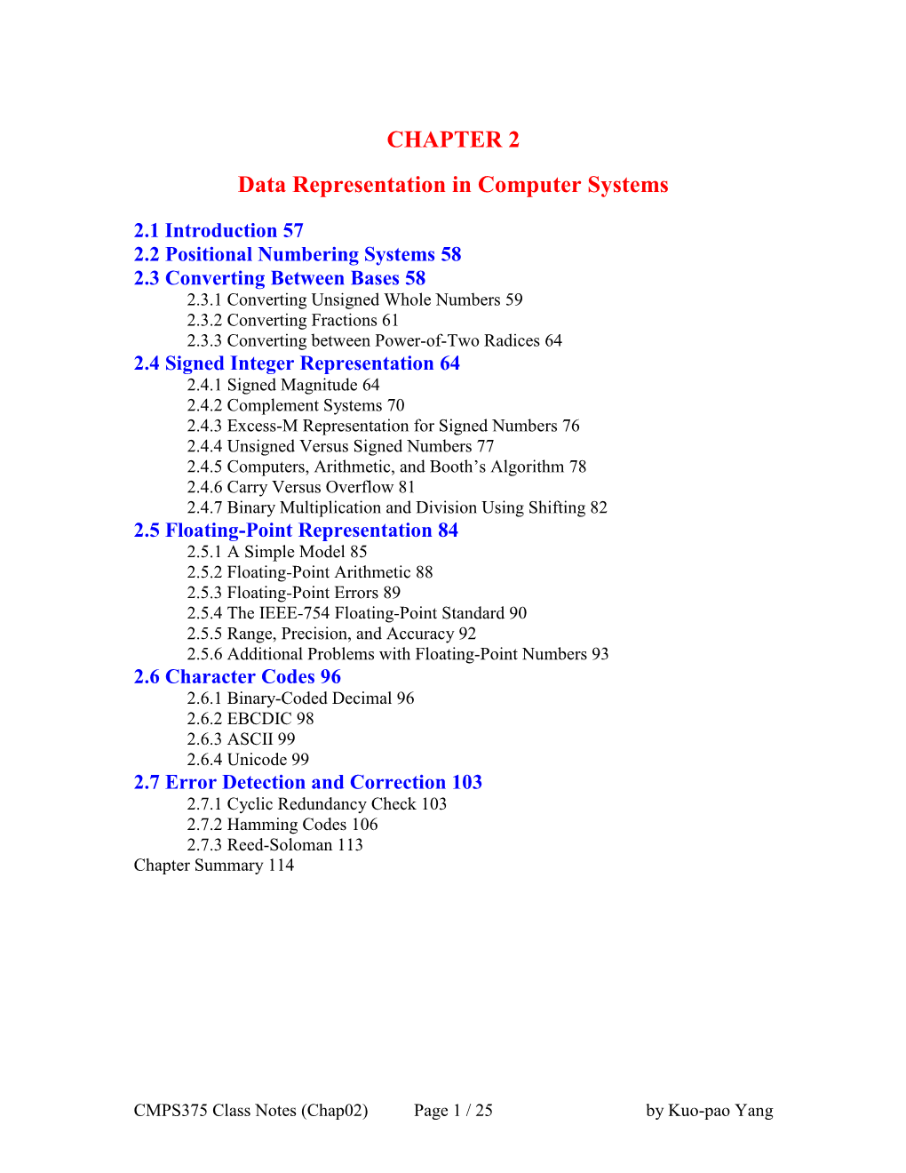 Chap02: Data Representation in Computer Systems