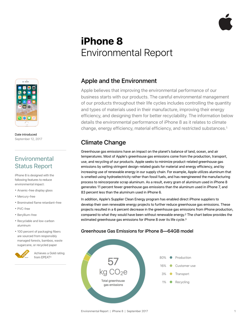 Iphone 8 Environmental Report