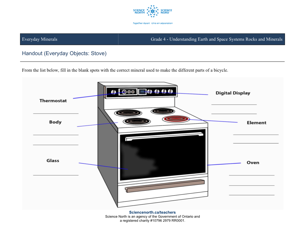 Handout (Everyday Objects: Stove)