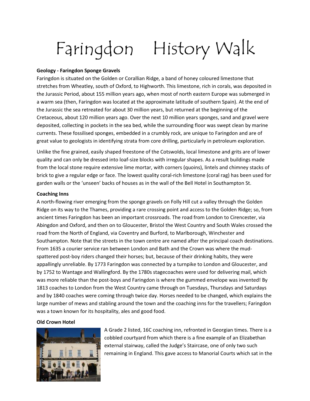 Faringdon History Walk(Pdf)