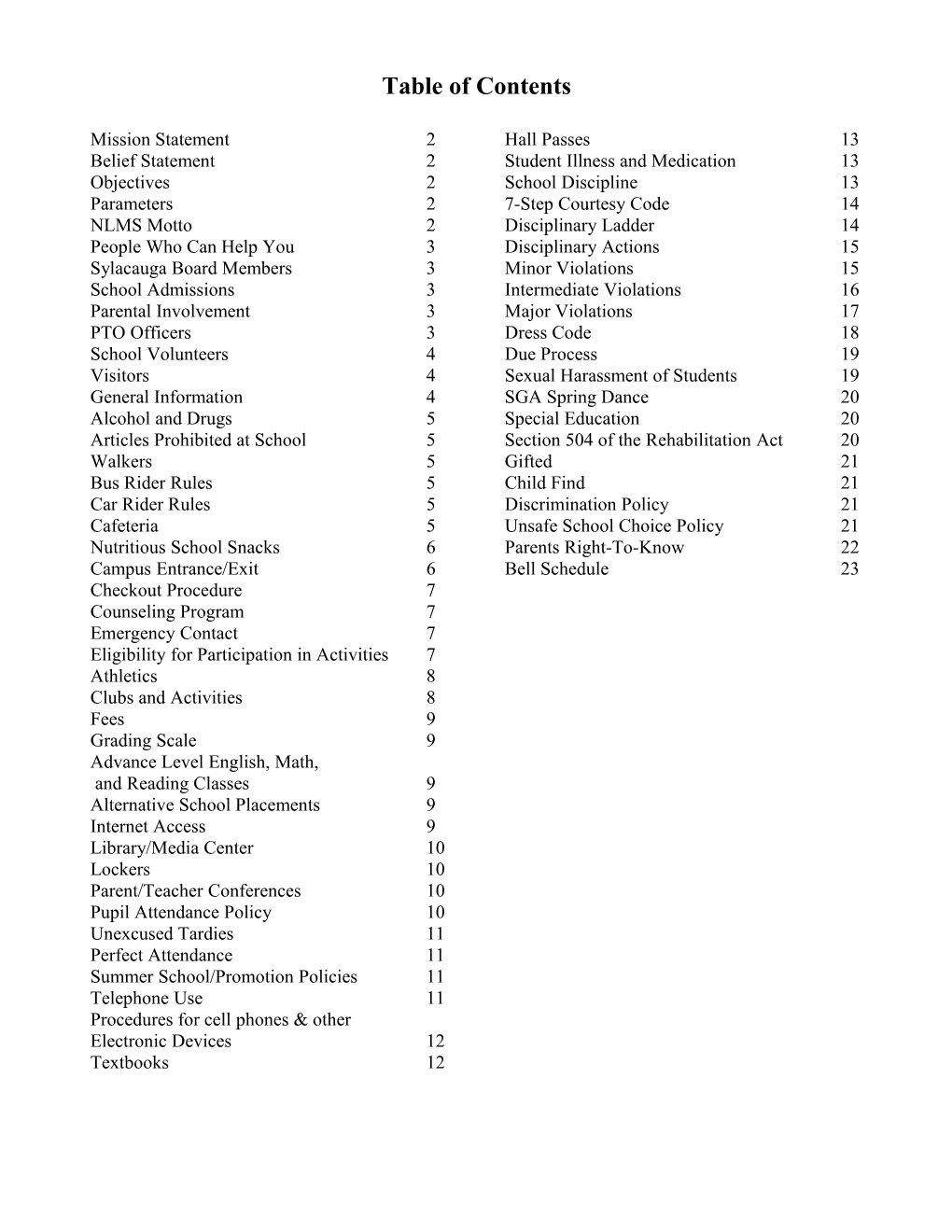 Table of Contents s342