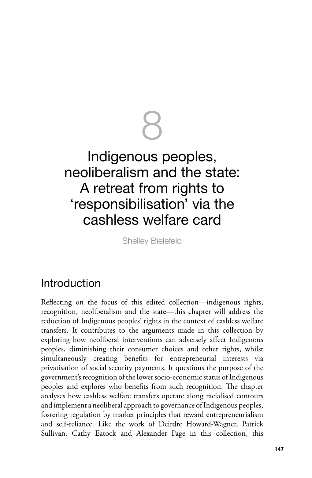 8. Indigenous Peoples, Neoliberalism and the State
