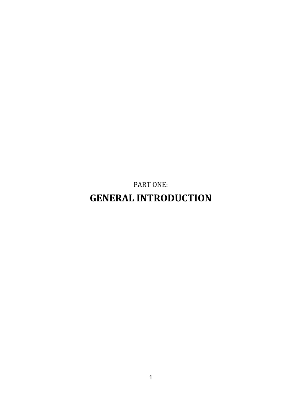 General Introduction