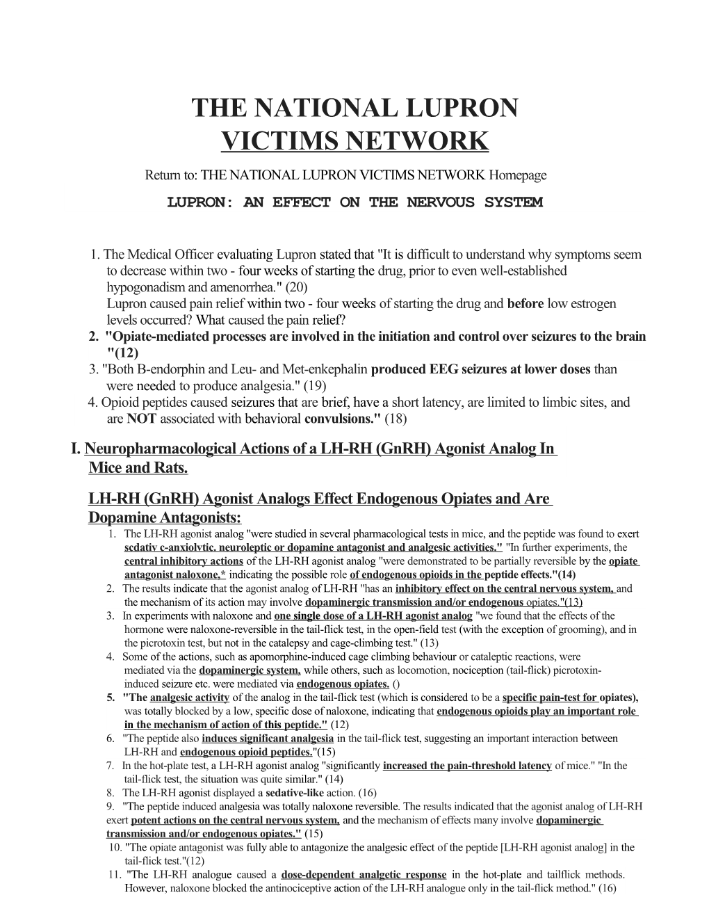 The National Lupron Victims Network