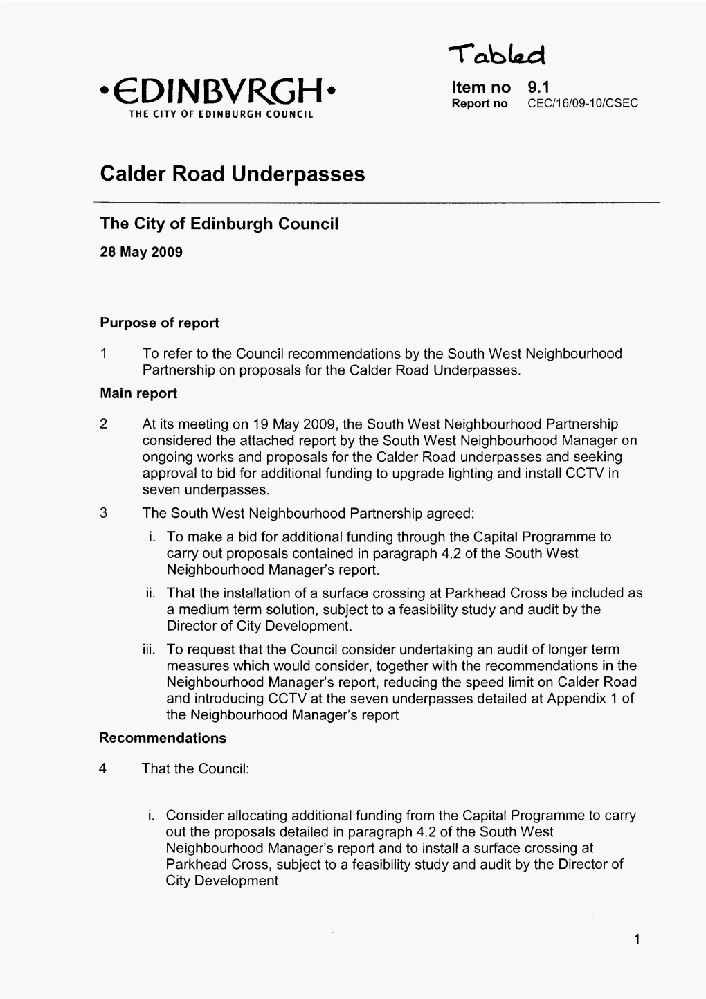 Calder Road Underpasses