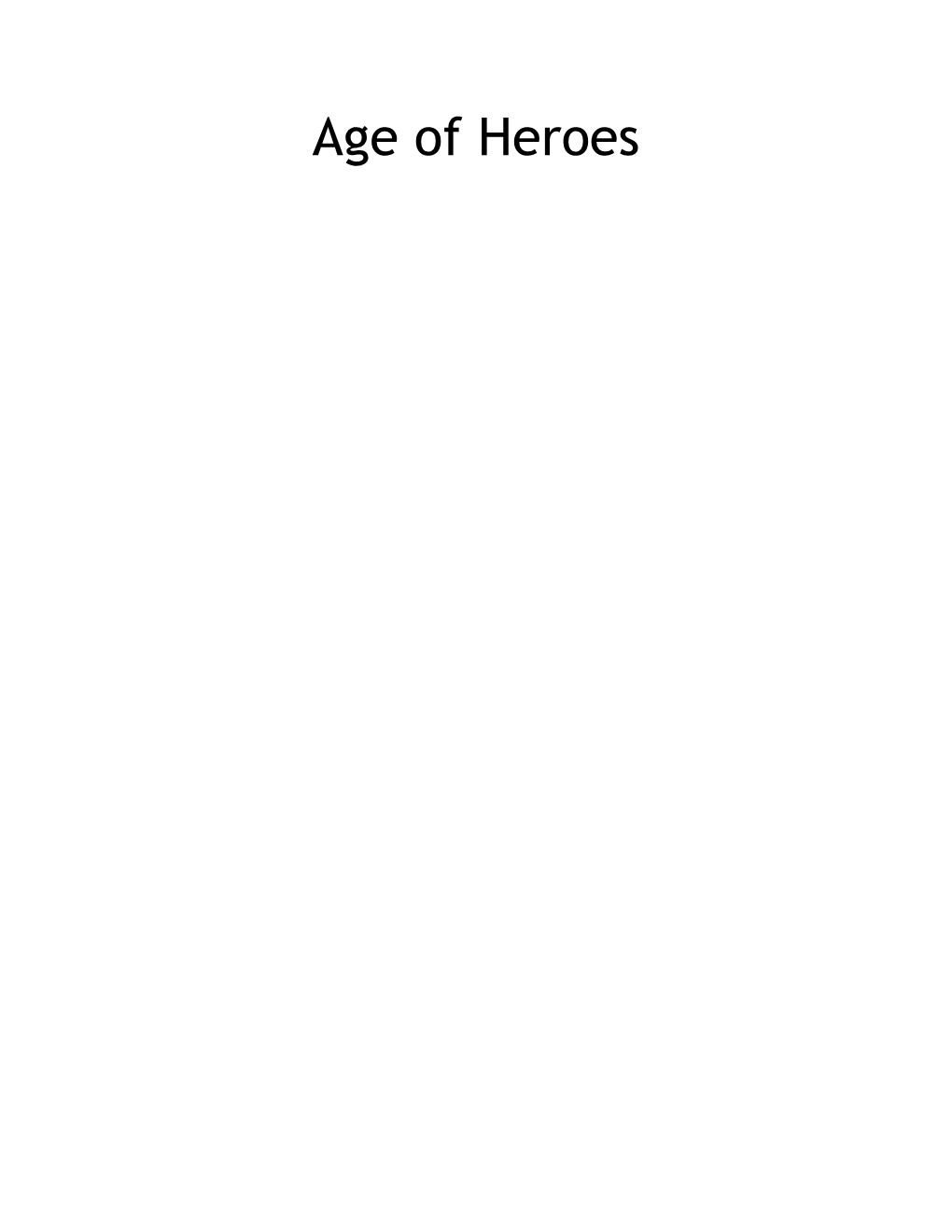 Age of Heroes