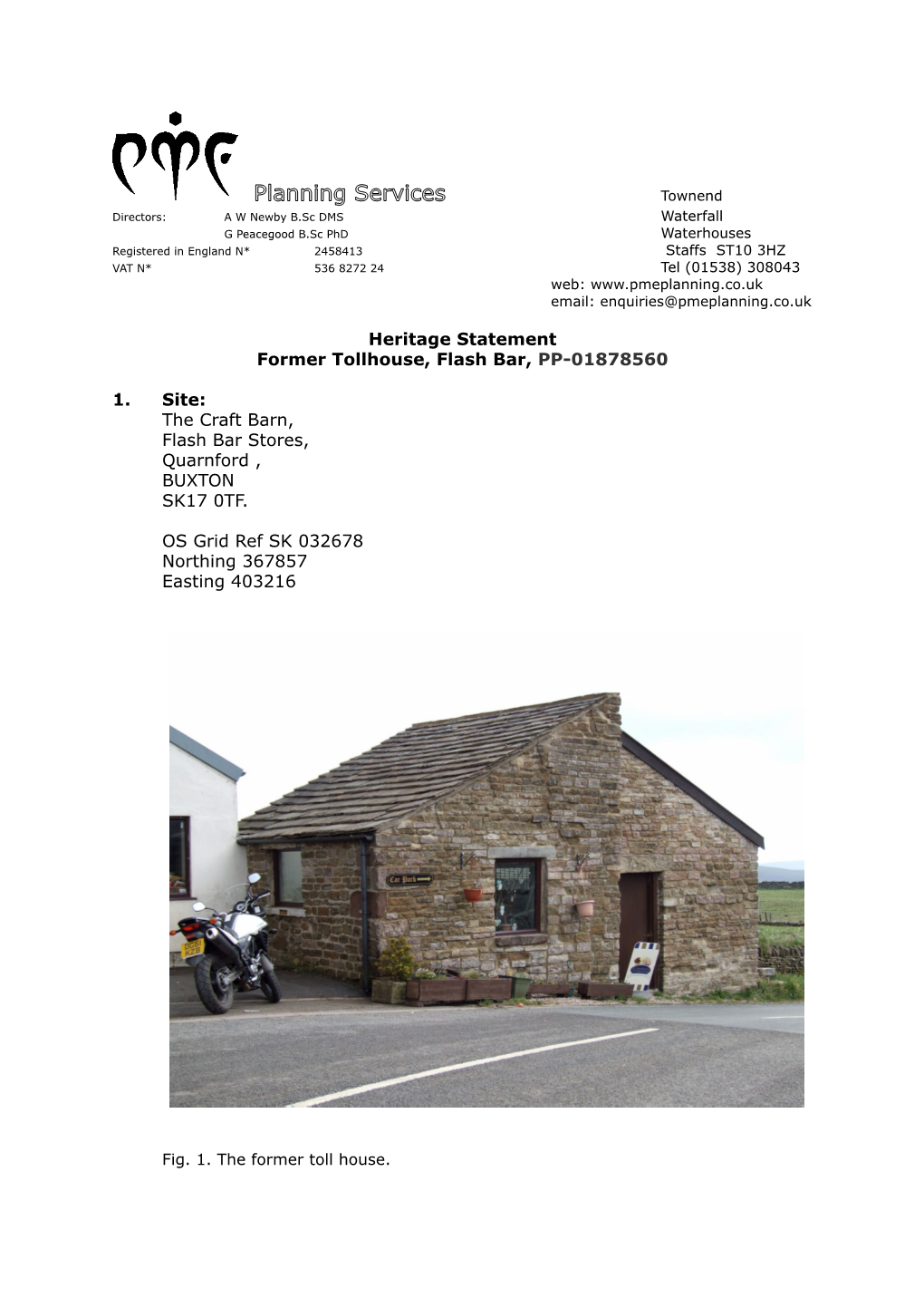 Heritage Statement Former Tollhouse, Flash Bar, PP-01878560