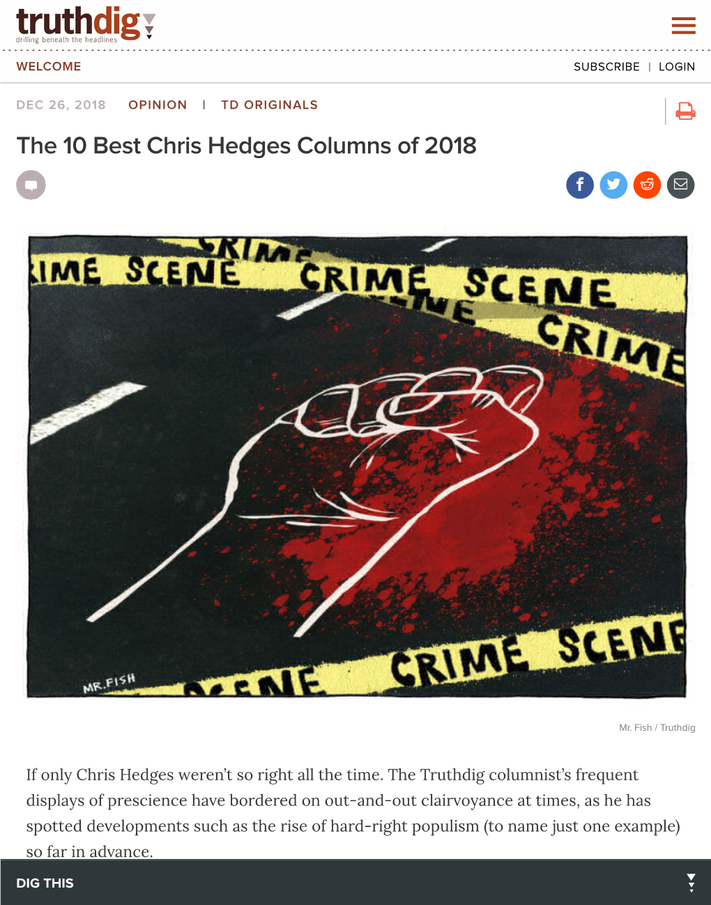 The 10 Best Chris Hedges Columns of 2018