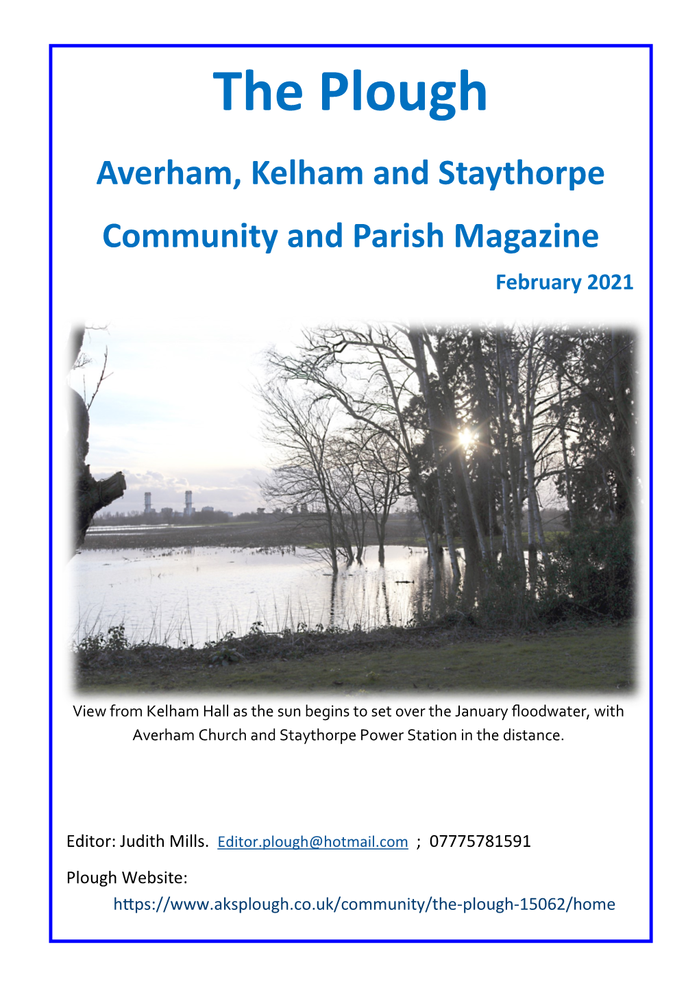 The Plough Averham, Kelham and Staythorpe Community and Parish Magazine February 2021