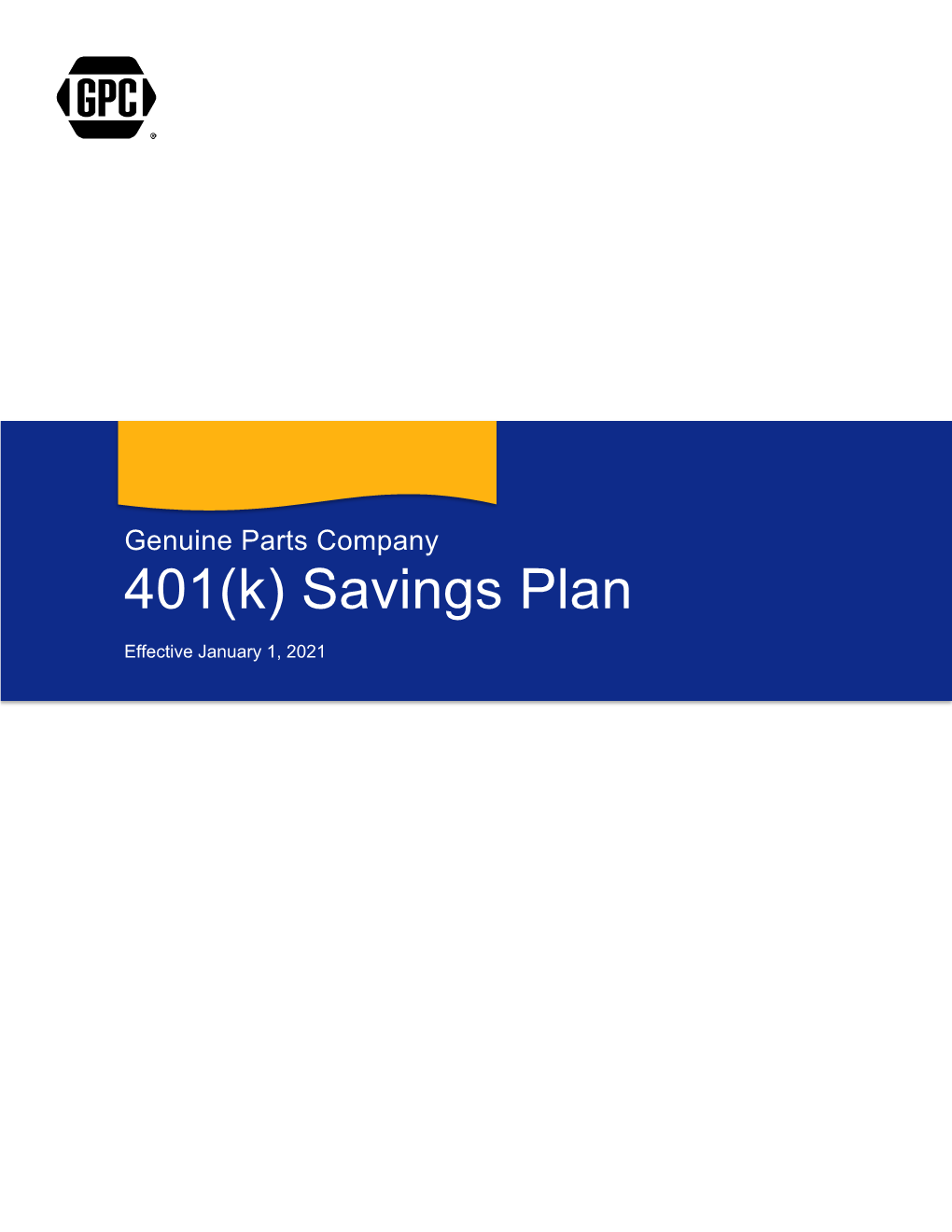 401(K) Savings Plan
