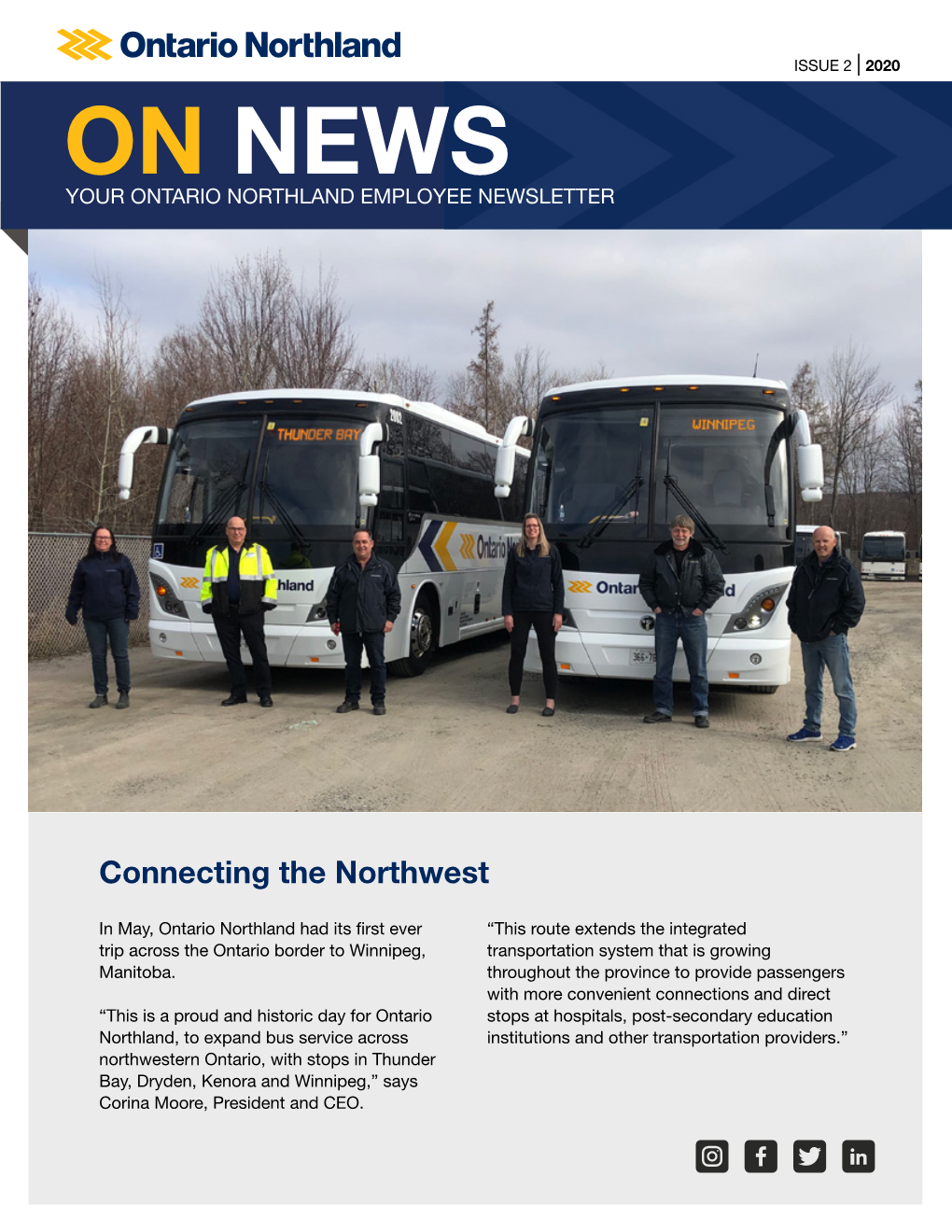 On News Your Ontario Northland Employee Newsletter