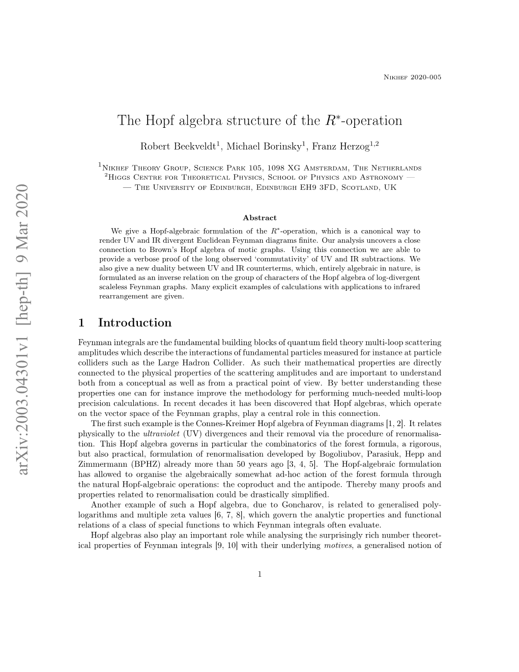 The Hopf Algebra Structure of the R∗-Operation