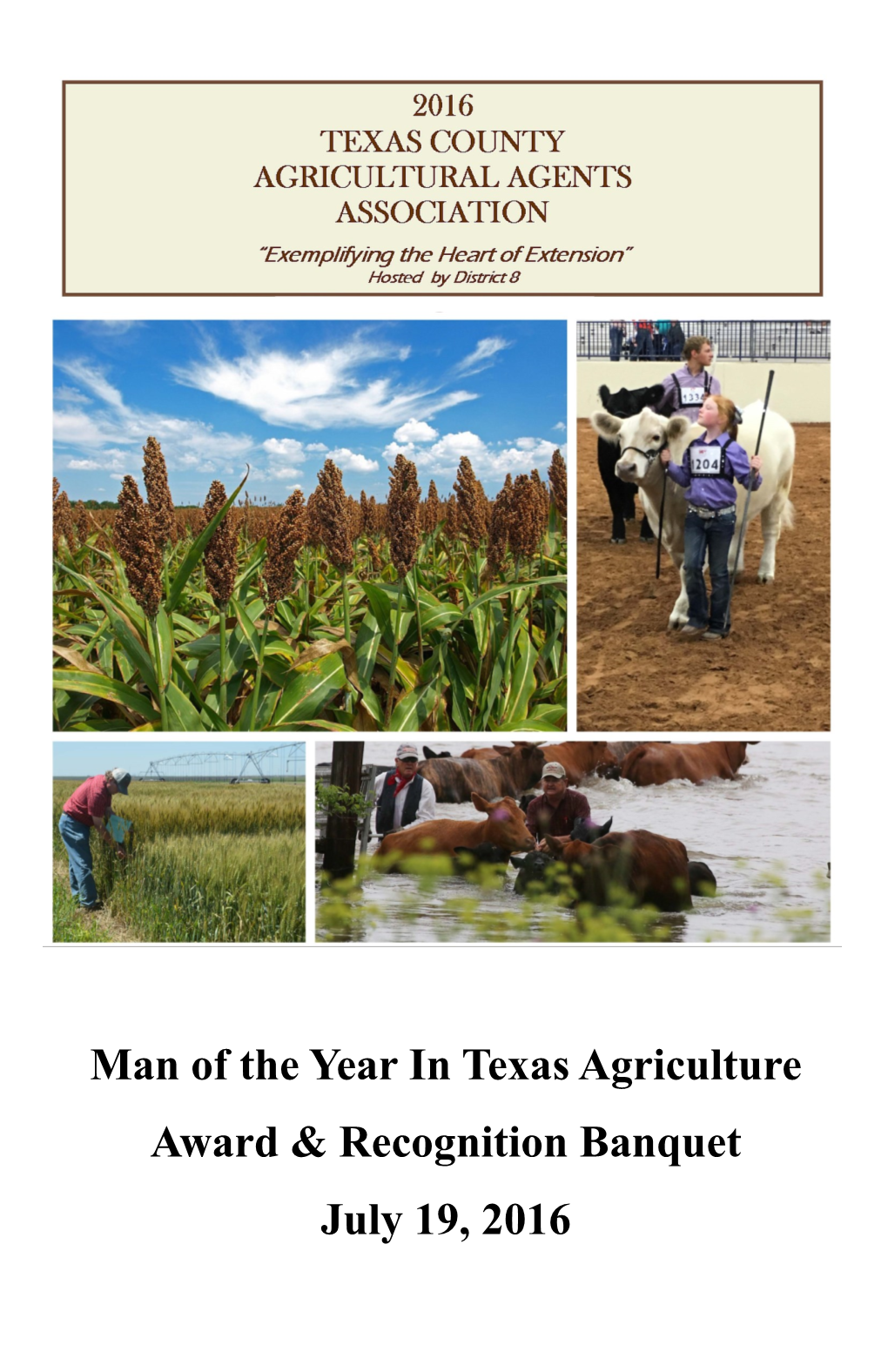 Man of the Year in Texas Agriculture Award & Recognition Banquet July