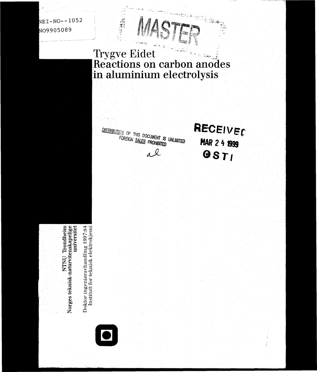 Reactions on Carbon Anodes in Aluminium Electrolysis