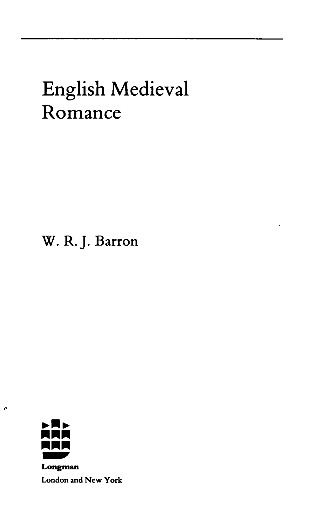 English Medieval Romance