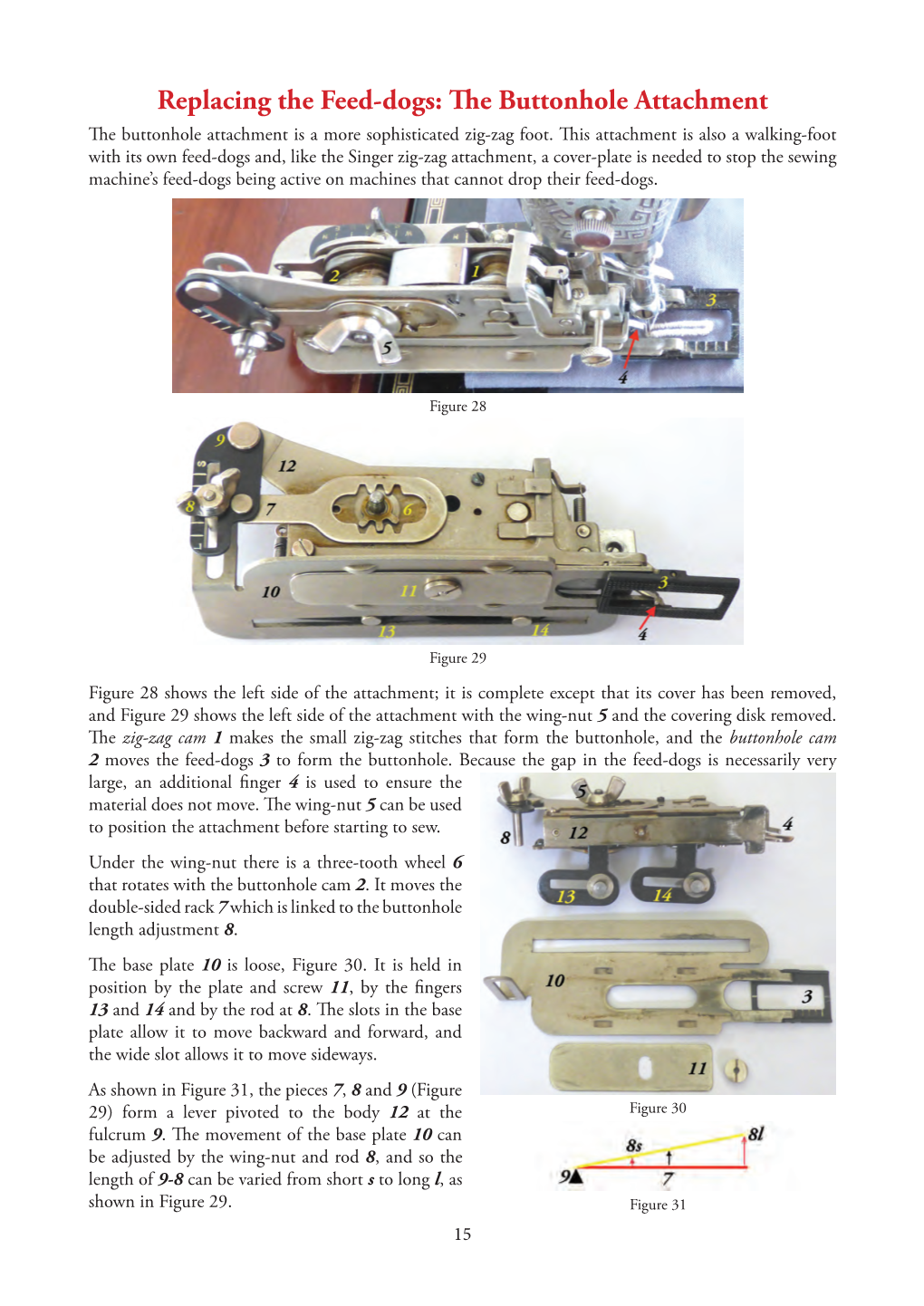 The Buttonhole Attachment the Buttonhole Attachment Is a More Sophisticated Zig-Zag Foot