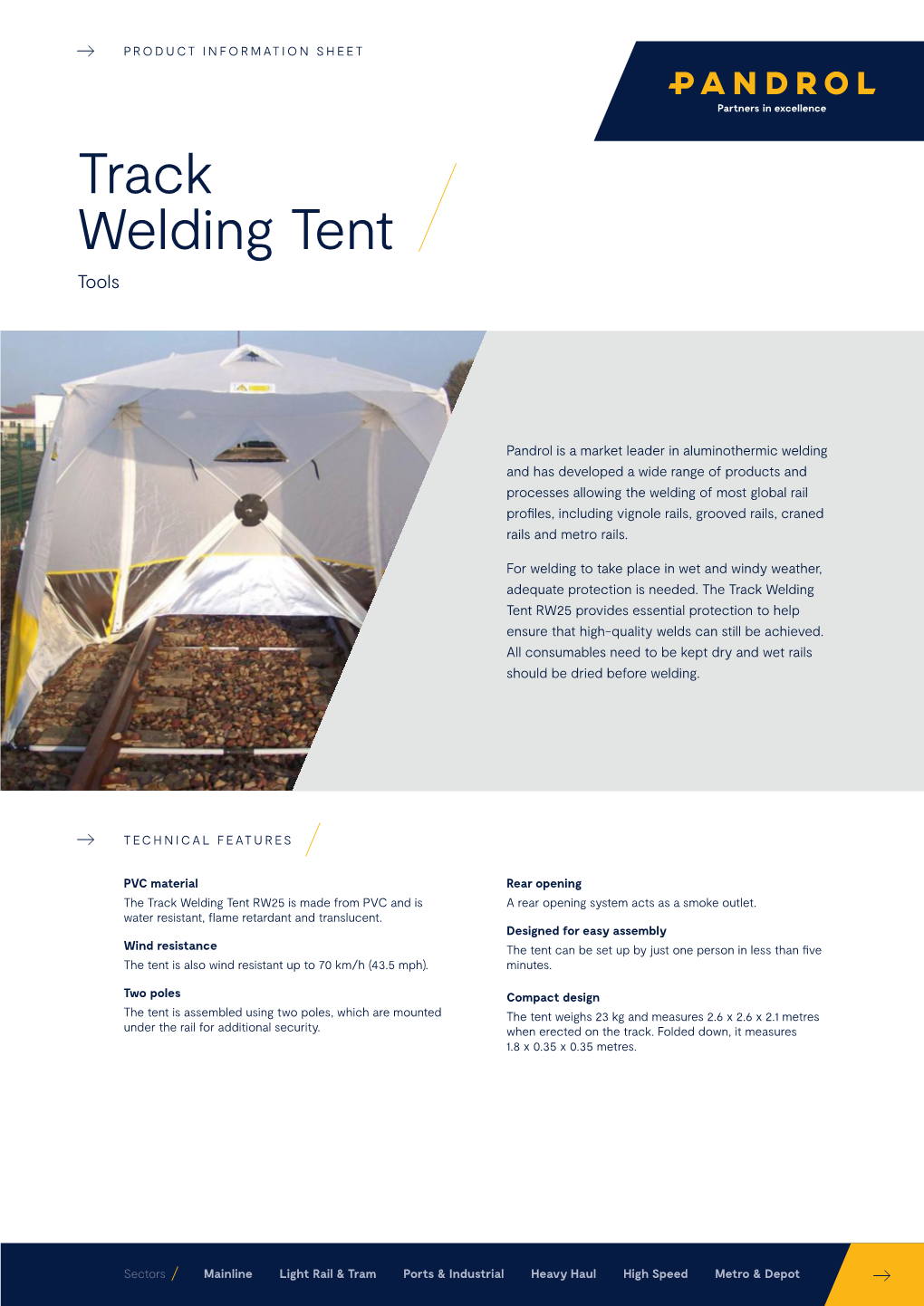 Track Welding Tent Tools