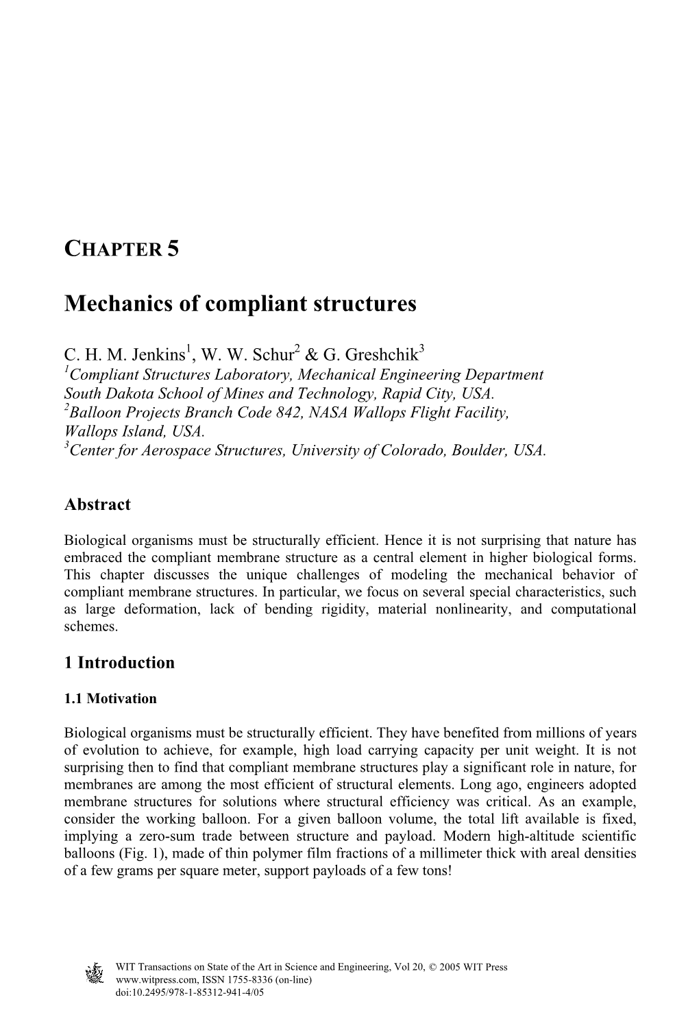 Mechanics of Compliant Structures