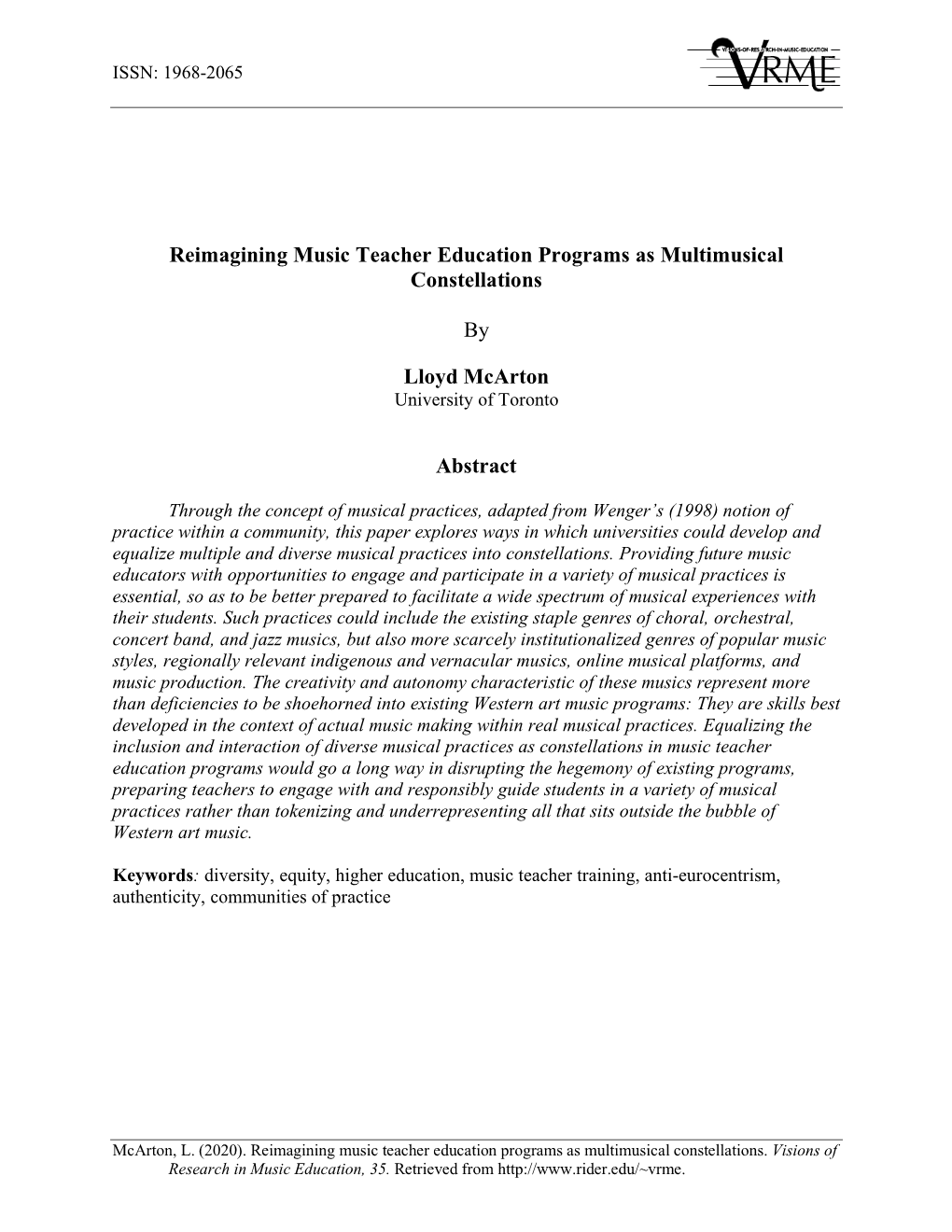 Reimagining Music Teacher Education Programs As Multimusical Constellations