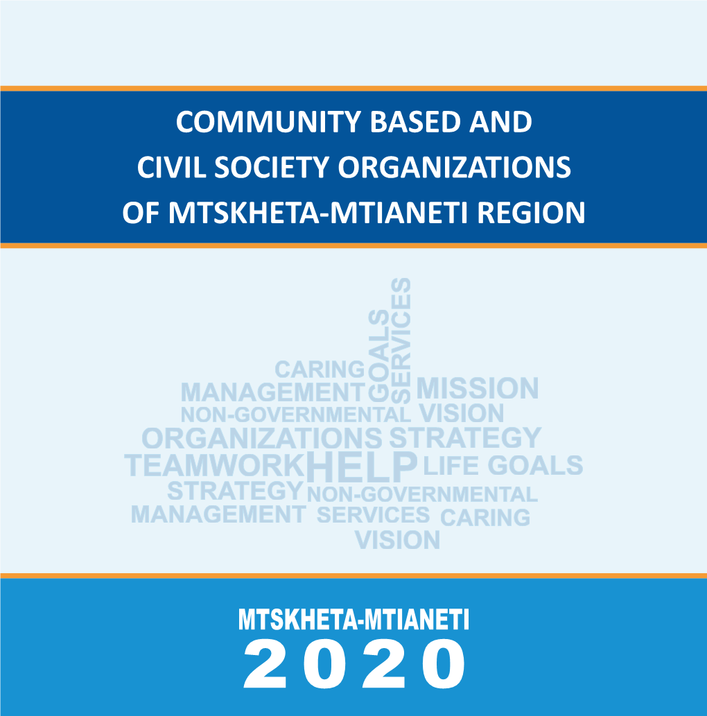 Community Based and Civil Society Organizations of Mtskheta-Mtianeti Region S