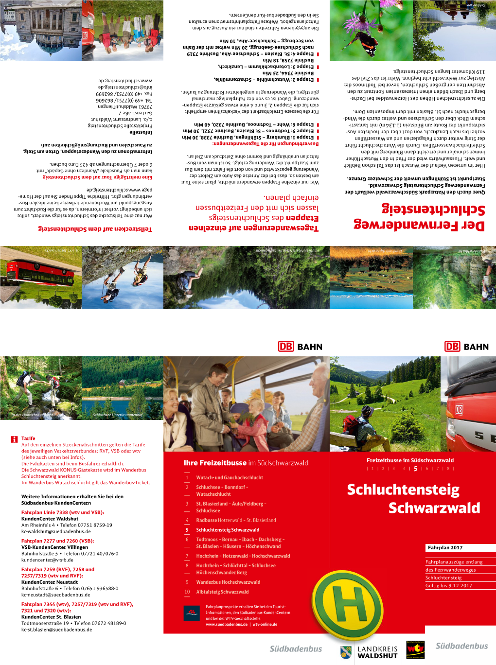 Schluchtensteig Schwarzwald Fahrplan 7277 Und 7260 (VSB): 6 Todtmoos – Bernau – Ibach – Dachsberg – VSB-Kundencenter Villingen St