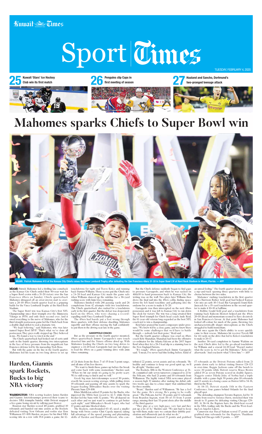 Mahomes Sparks Chiefs to Super Bowl Win