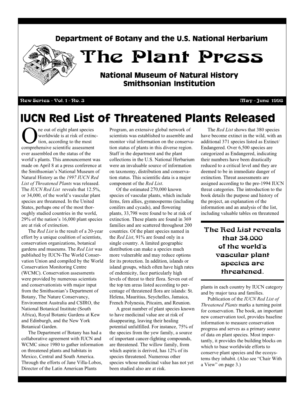 IUCN Red List of Threatened Plants Released