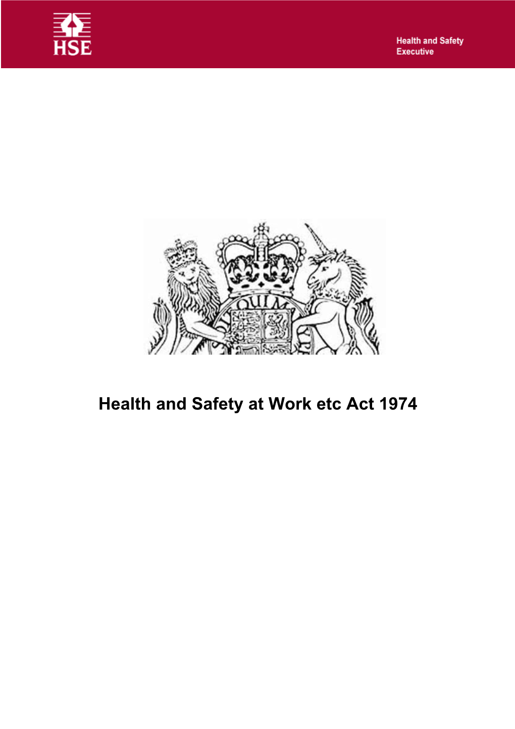 Health and Safety at Work Etc Act 1974 Page 1