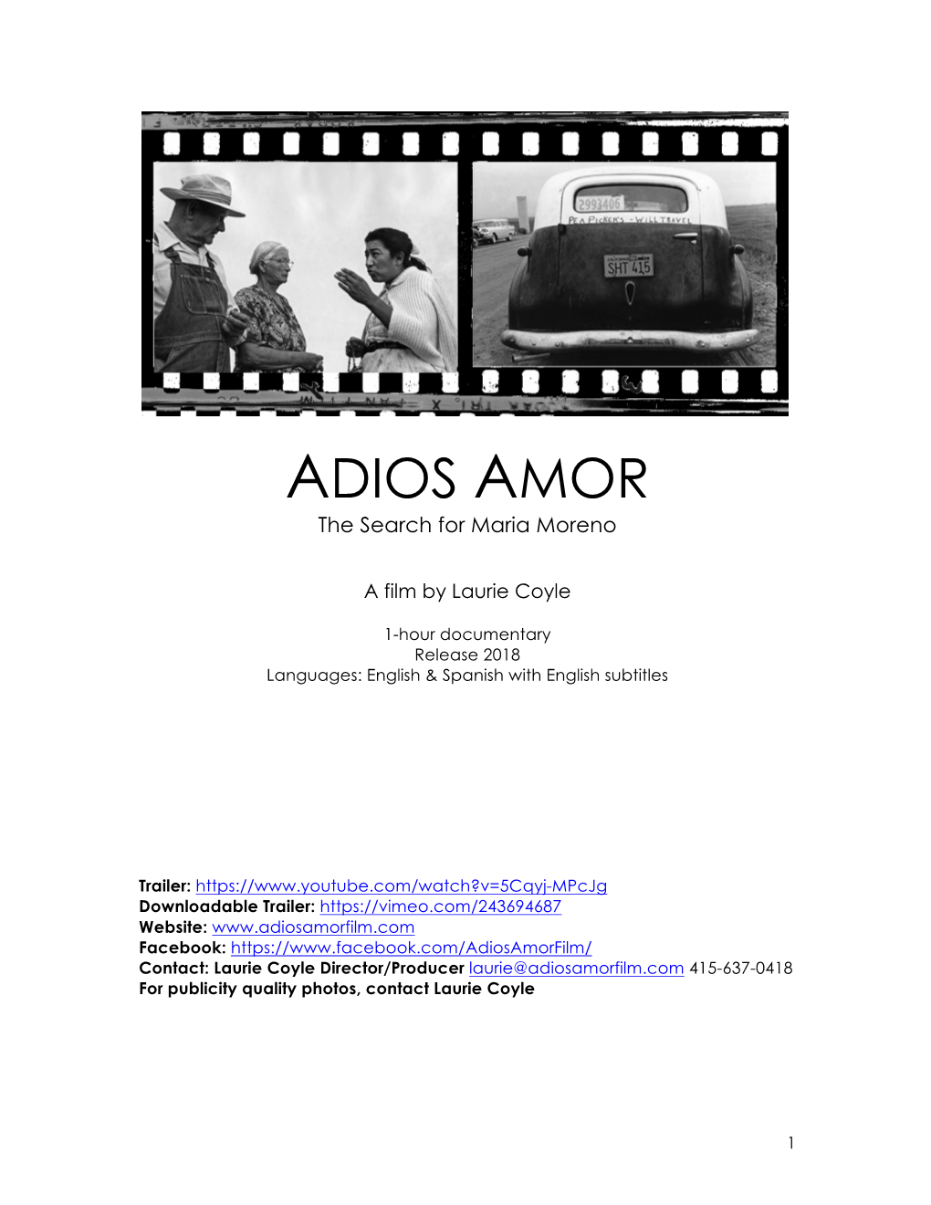 PRESSKIT (Updated) Adios Amor