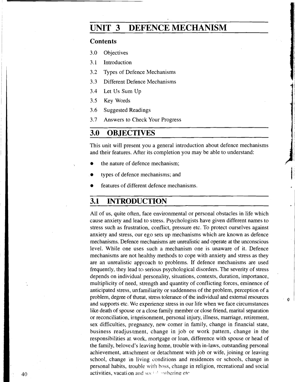 Unit 3 Defence Mechanism