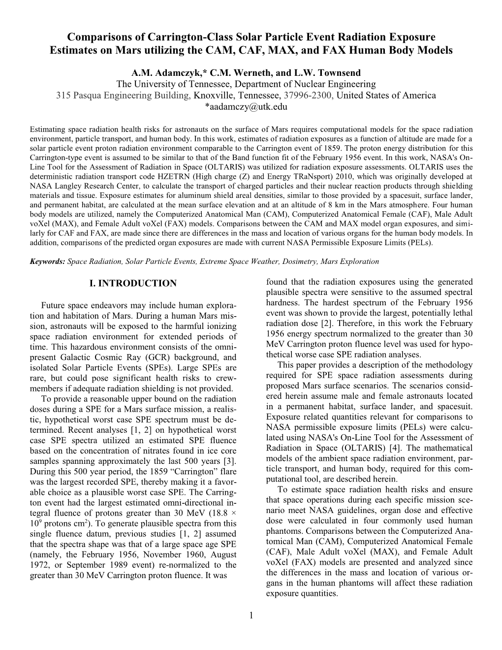 Comparisons of Carrington-Class Solar Particle Event Radiation Exposure Estimates on Mars Utilizing the CAM, CAF, MAX, and FAX Human Body Models